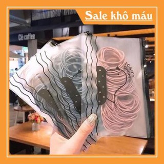Thun cột tóc nhiều màu - loại tốt set 3 dây -