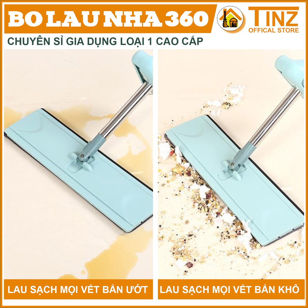 Cây lau nhà tự vắt thông minh, chổi lau nhà tự vắt 360 độ TINZ|Mã GX