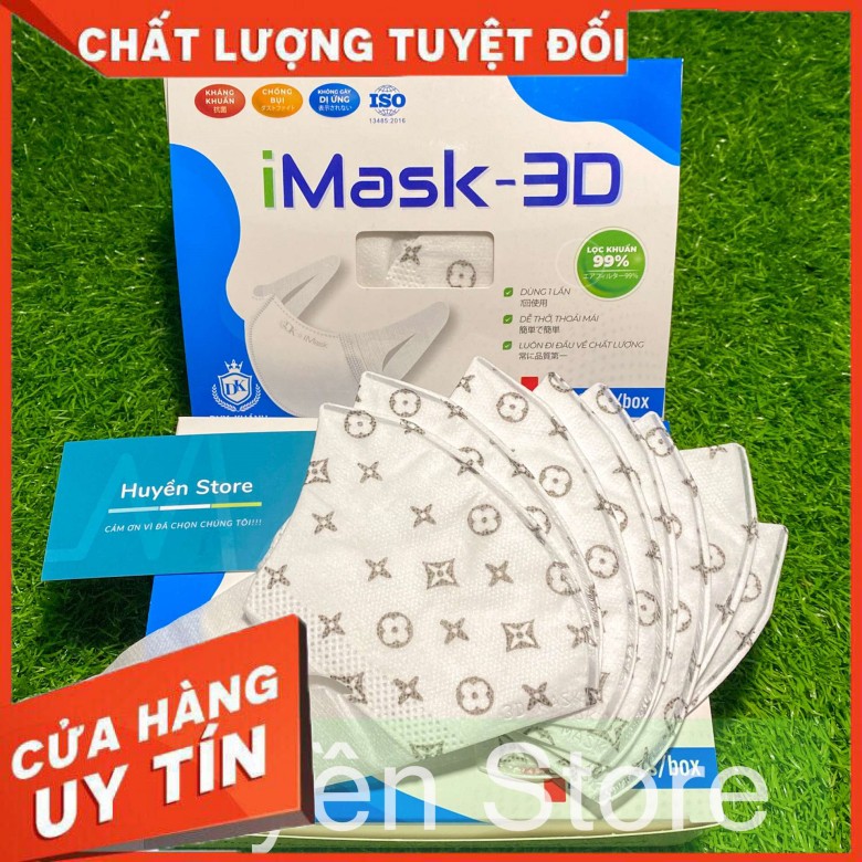 [GIÁ SỈ] Hộp 50 chiếc Khẩu trang 3D Mask Duy Khánh - Logo LV