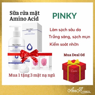 Sữa Rửa Mặt Amino Acid Sữa Rửa Mặt Tạo Bọt PinkyPinky Dưỡng Trắng Sạch Mụn Dành Cho Da Khô, Da Dầu Và Nhạy Cảm Chai 200m