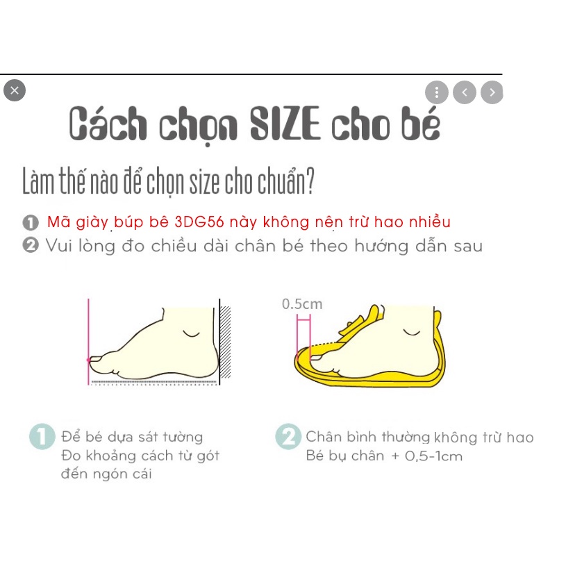 Giày Bánh Mì Phong Cách Hàn Quốc Cho Bé Gái Chân 12.5-17.5cm 3DG56 GIAY3DOI Siêu Đáng Yêu