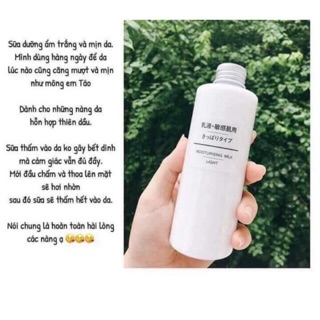 (Bill sẵn) Sữa dưỡng ẩm, trắng da Muji 200ml