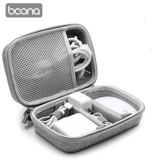 Túi đựng cáp sạc laptop macbook phụ kiện công nghệ size lớn Baona (Boona) F016
