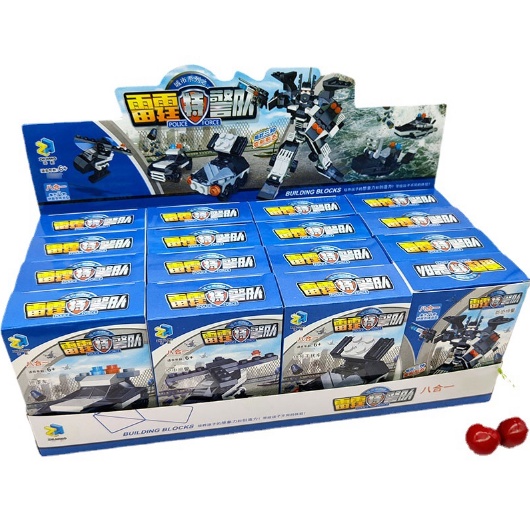07019 Bộ Đồ Chơi Lego Mini 8in1, Lego Lắp Ráp Các Loại Xe Cảnh Sát