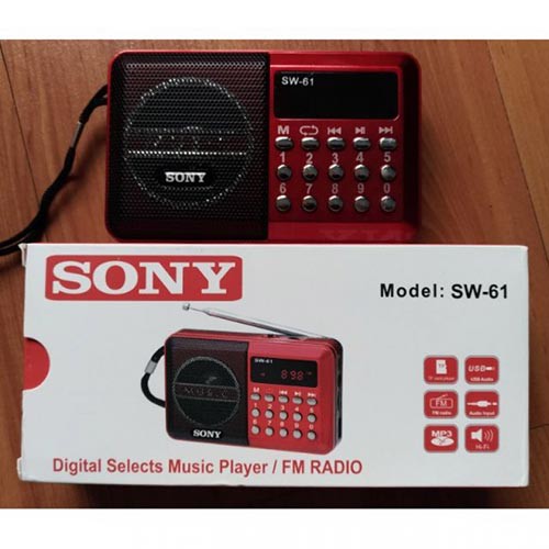 Loa nghe nhạc đa năng SONY SW-61, đọc USB, thẻ nhớ, Đài FM radio