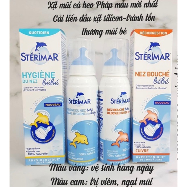 Nước Muối Biển Xịt Mũi Sterimar Hypertonic Baby( Chuẩn Hàng Pháp )