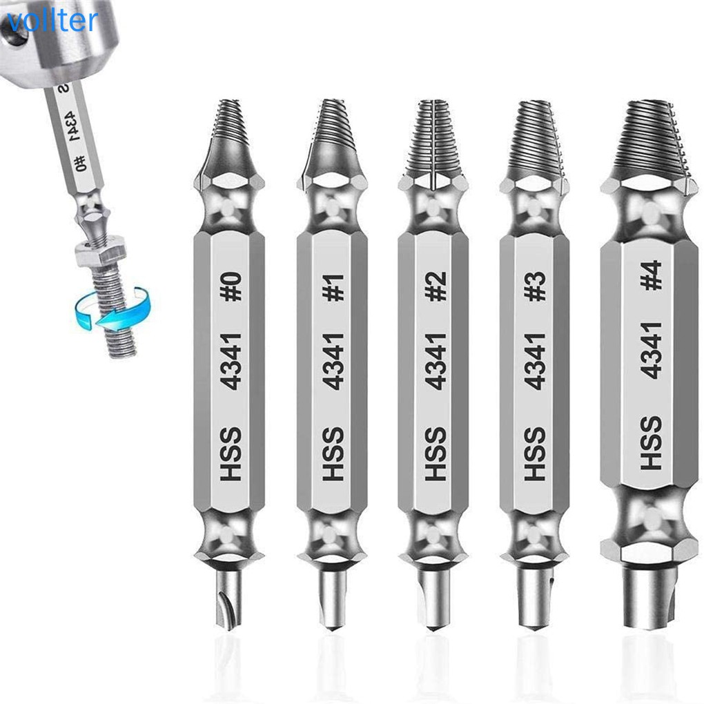 Set 5 Mũi Khoan Tháo Gỡ Ốc Vít Bị Hỏng Tiện Dụng Chất Lượng Cao