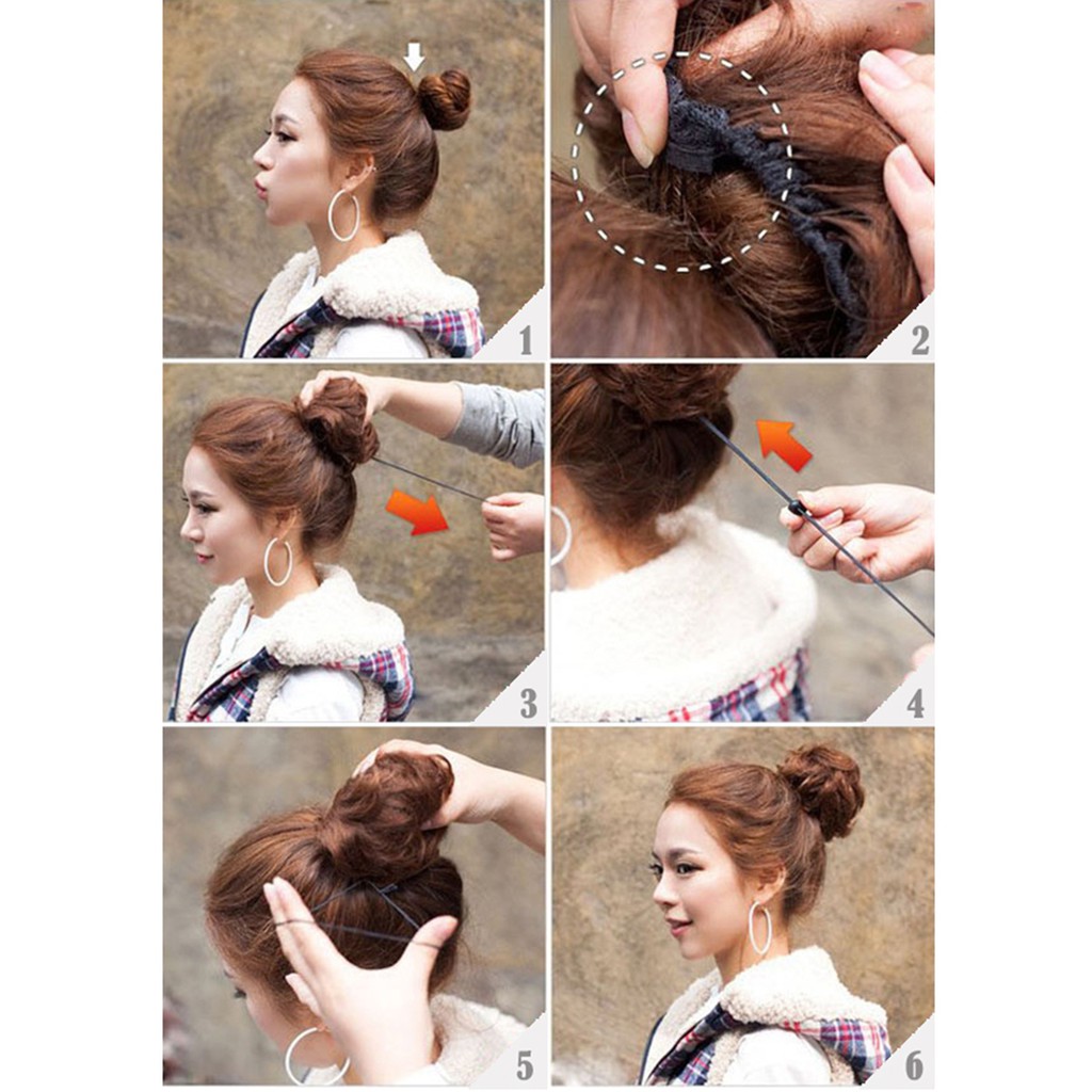 Tóc Giả Búi Tròn Cá Tính - sieubuon_sieure