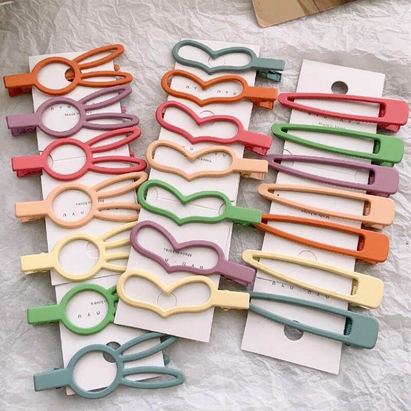 1 Chiếc kẹp tóc lớn kim loại màu sắc dễ thương nhiều kiểu dáng phong cách Hàn Quốc phụ kiện tóc.
