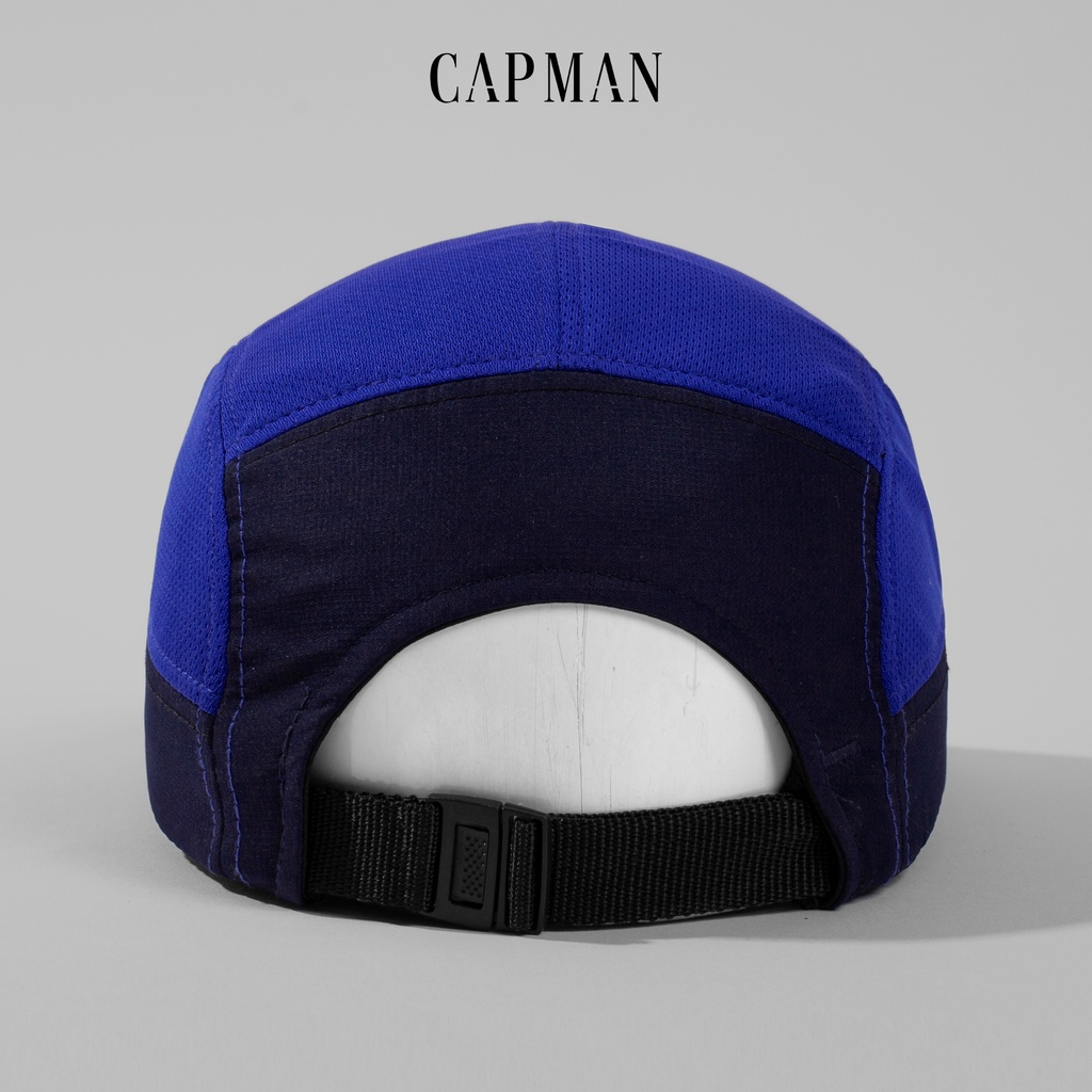 Mũ lưỡi trai CAPMAN phom 5panel CM36 màu xanh vải dù mềm