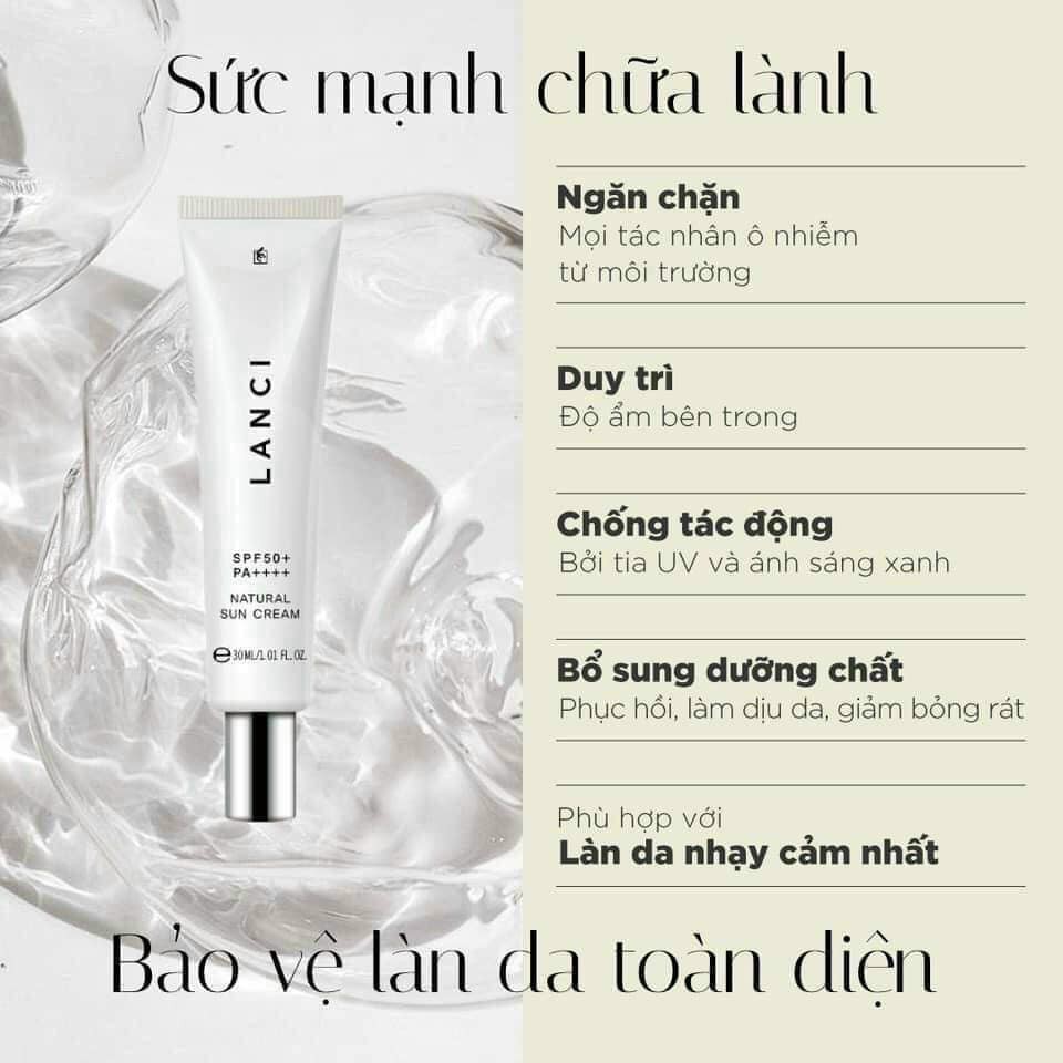 Kem chống nắng Lanci Natural Sun Cream SPF50+ PA++++ tốt không?