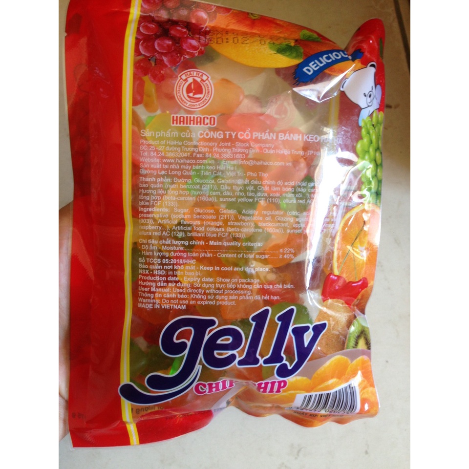 Kẹo dẻo Jelly Chip Hải Hà gói 175g vị trái cây thơm ngon