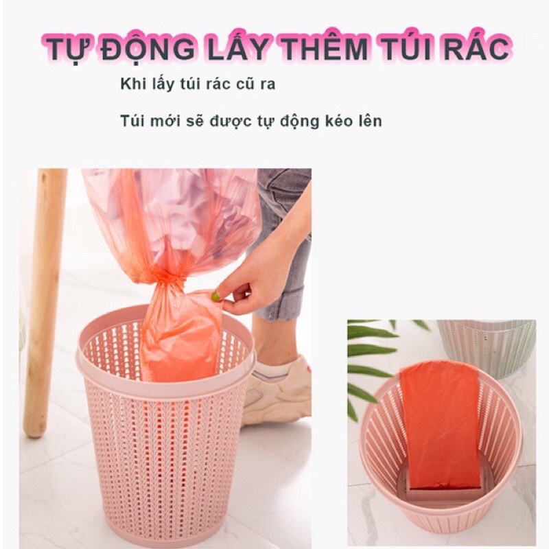 Thùng rác thông minh thay túi rác tiện lợi 25x21x15cm