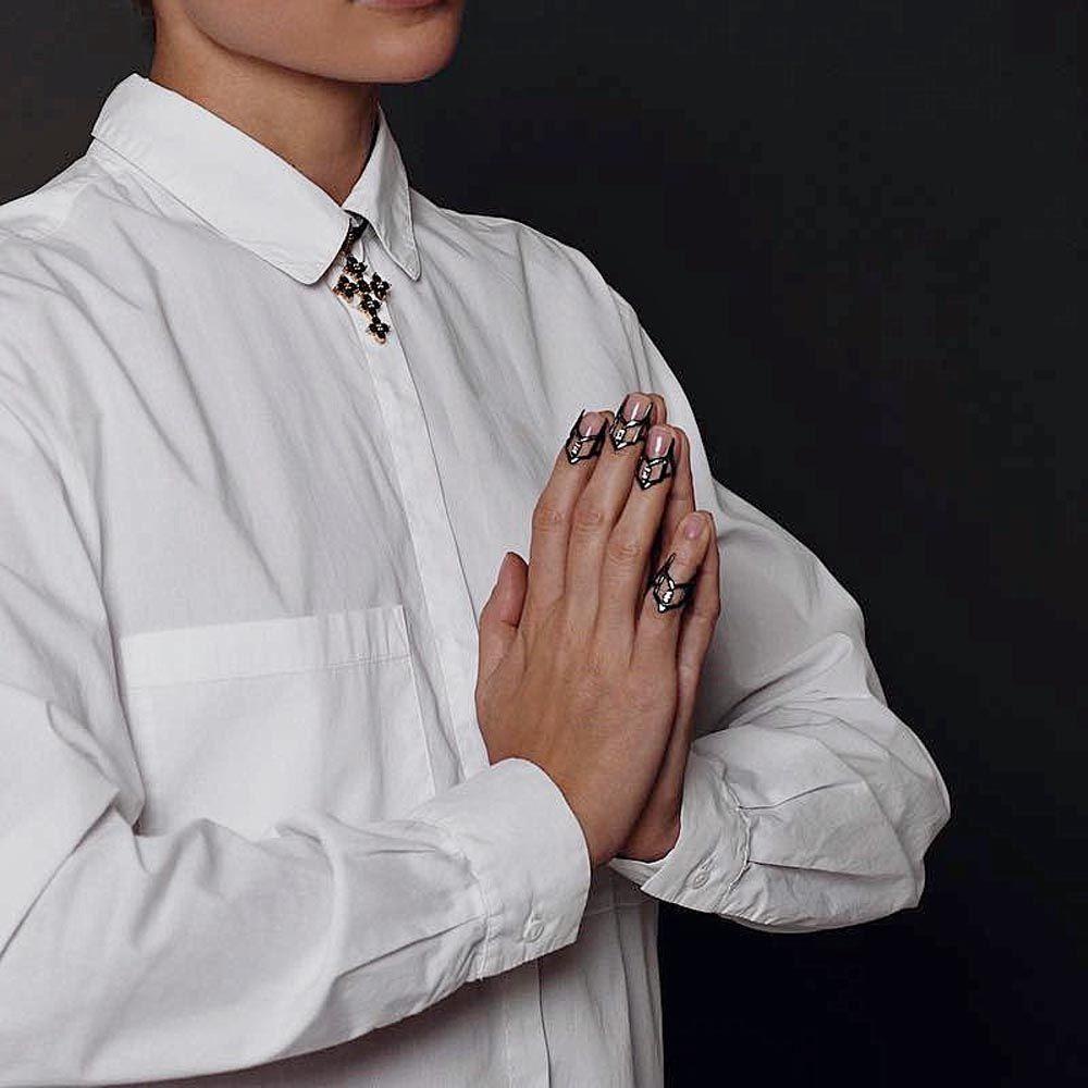 Ốp Bảo Vệ Móng Tay Phong Cách Punk Thanh Lịch Dành Cho Nữ