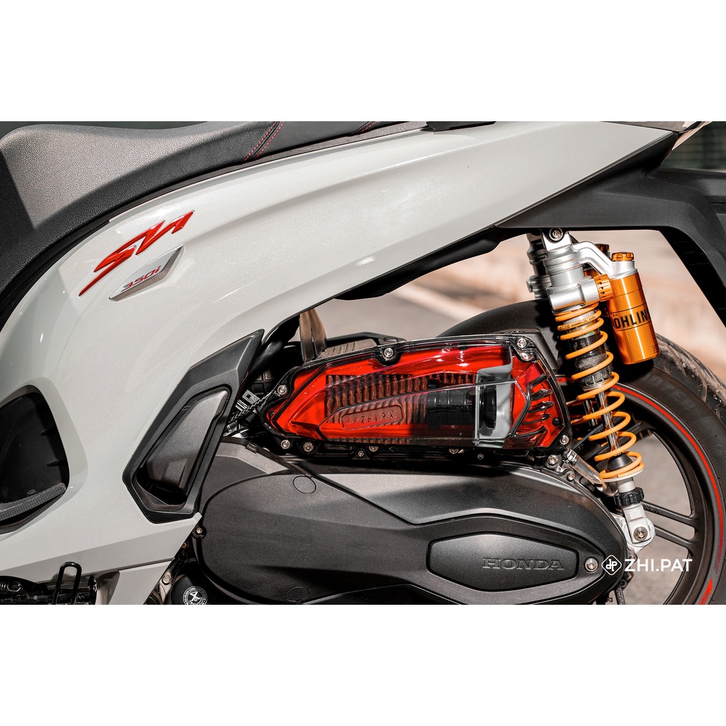 Ốp pô air SH350i SH 350i Việt Nam và Ý hàng chính hãng , màu khói trong suốt . DoChoiXeMay