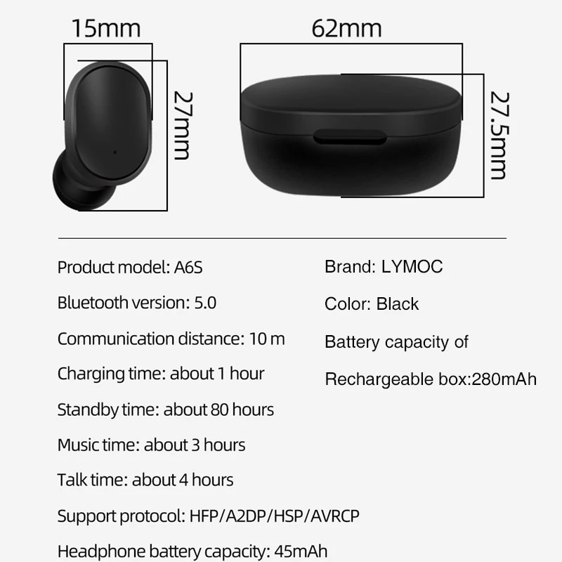Tai Nghe Tws Bluetooth 5.0 Noise Reduction Kèm Mic Cho Samsung A72 A52 S21 S20 Plus S21 Note20 Ultra