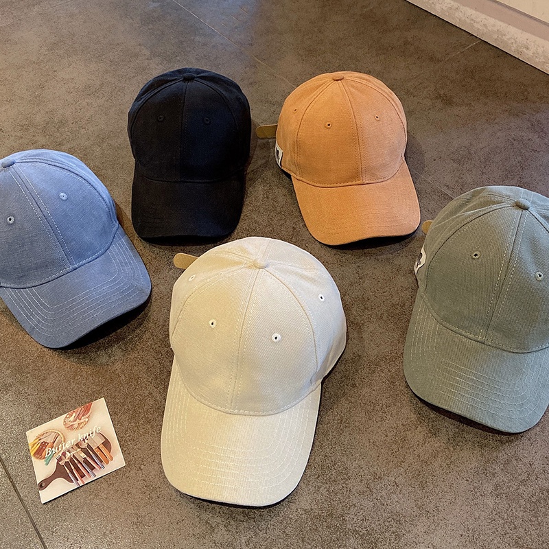 Mũ Lưỡi Trai Mềm Màu Trơn Phong Cách Retro Dễ Phối Đồ Thời Trang Xuân Hè Cho Nam Và Nữ