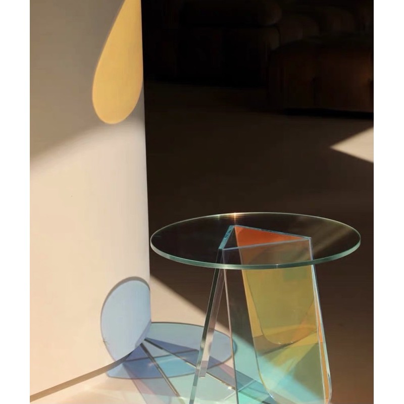Bàn cafe phòng khách trong suốt ánh sánh acrylic | BigBuy360 - bigbuy360.vn