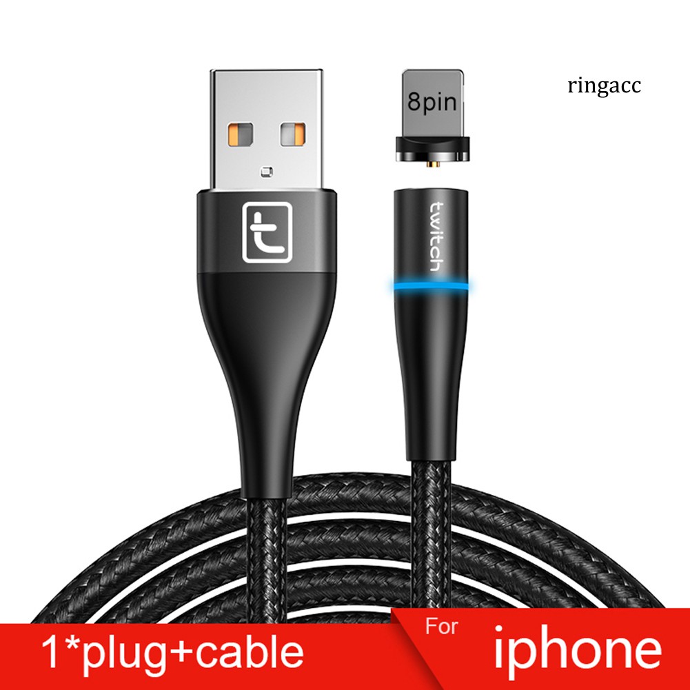 【RAC】Magnetic Micro USB Type C Quick Fast Charging Cable for iPhone Android Phone