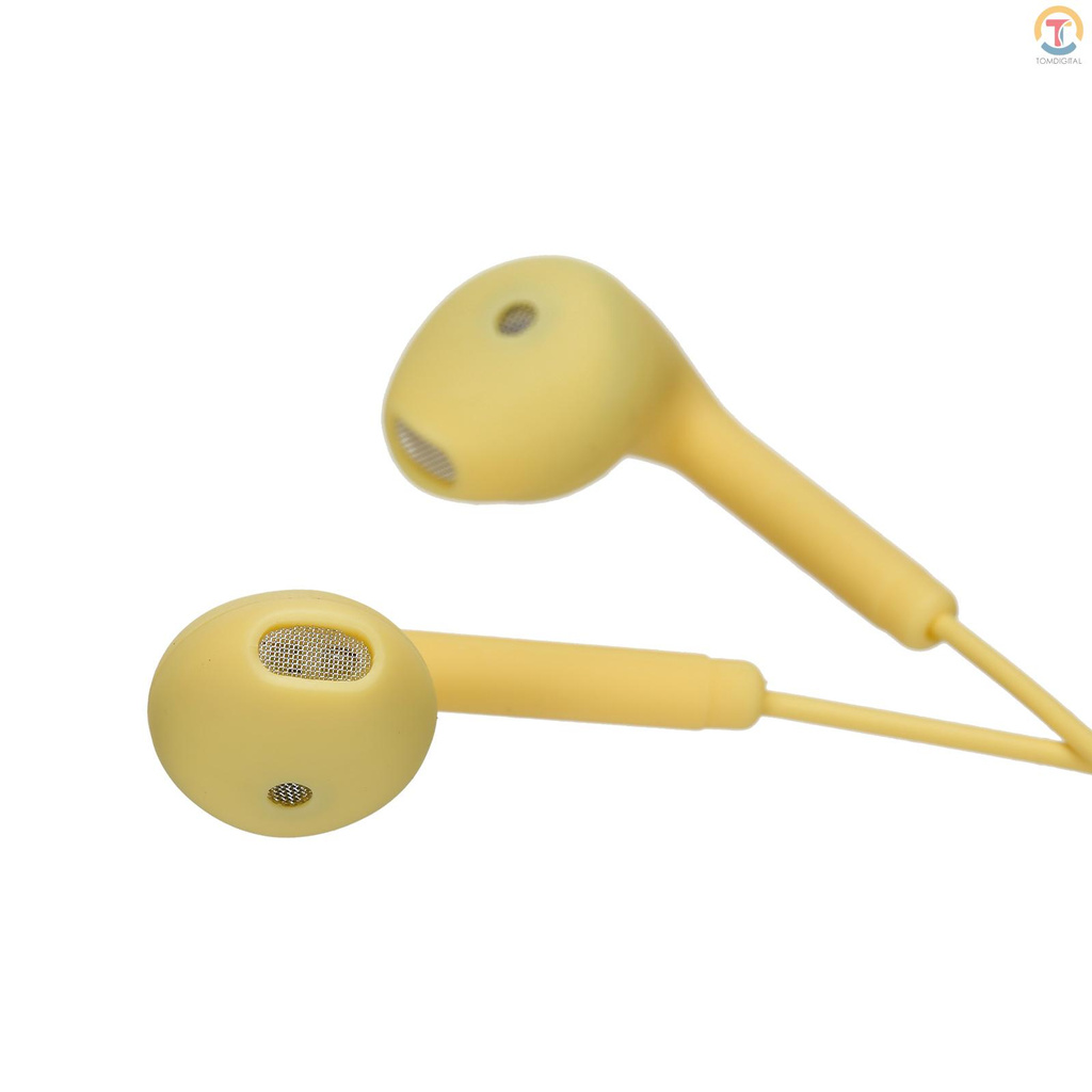 U19 3.5mm Wired Headphones In-Ear Headset Macaron Color Music Earphone Smart Phone Earbuds In-line Control with Microphone