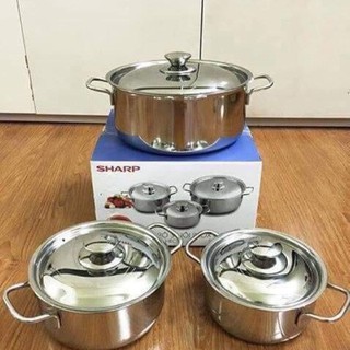 BỘ 3 NỒI QUÀ TẶNG TỪ SHARP CAO CẤP