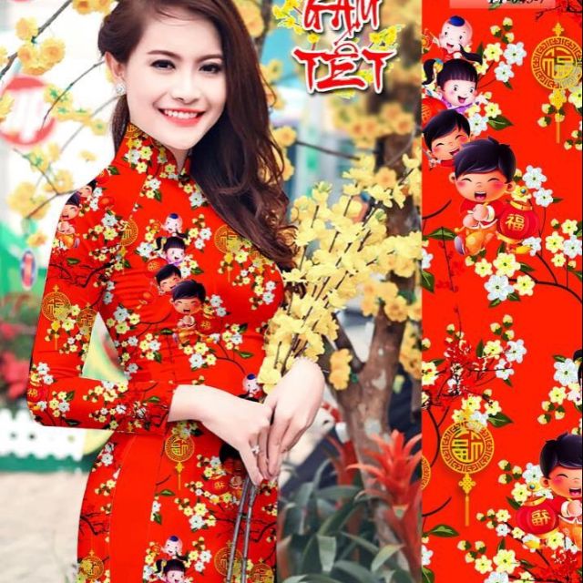 Vải áo dài tết