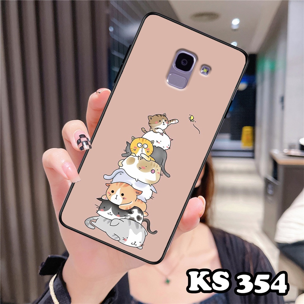 Ốp lưng Samsung A6 2018 - Samsung A6 Plus - Ốp Samsung in hình Cat&amp;Bear đáng yêu - Chất liệu TPU siêu bền, bảo vệ máy