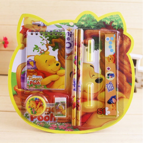 Bộ dụng cụ học tập 8 món_set đồ dùng học tập giá rẻ_văn phòng phẩm_quà tặng học sinh giá rẻ