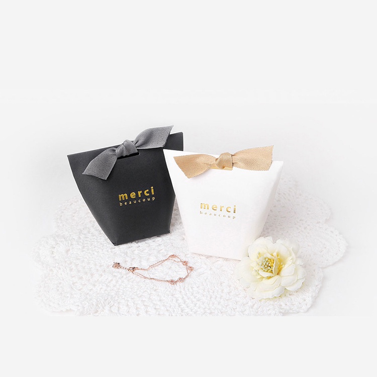 Túi giấy đựng quà Mini (đã bao gồm nơ) đơn sắc dễ thương 5.7x 6x10cm đựng son, trang sức, nước hoa làm quà tặng Q552