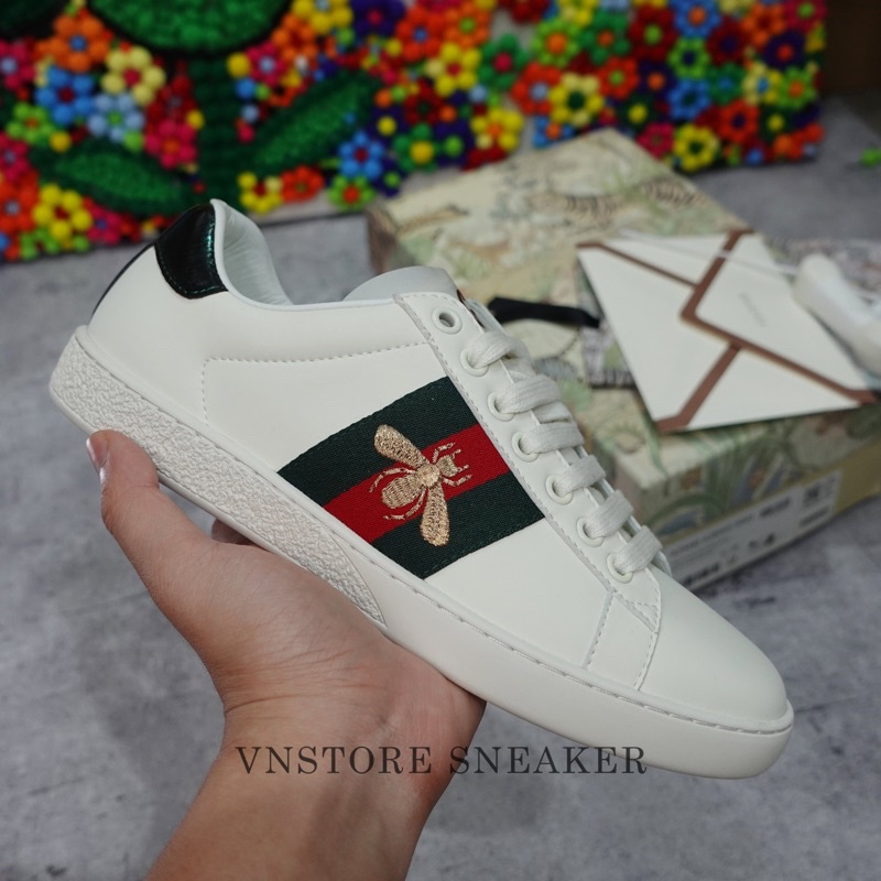 Giày Sneaker Gucci Ace Ong Thêu/ Nam nữ cổ thấp - Bản Best - Vnstoresneaker