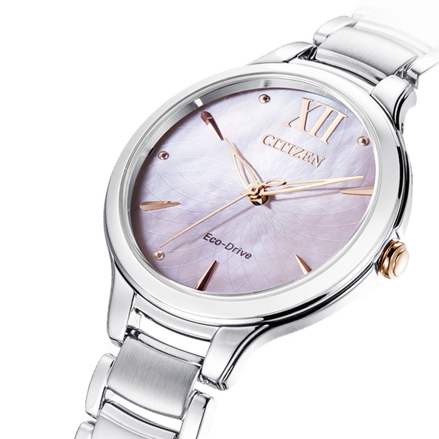 Đồng Hồ Nữ Citizen Dây Thép Không Gỉ EM0558-81Y - Mặt Xà Cừ (Sapphire)