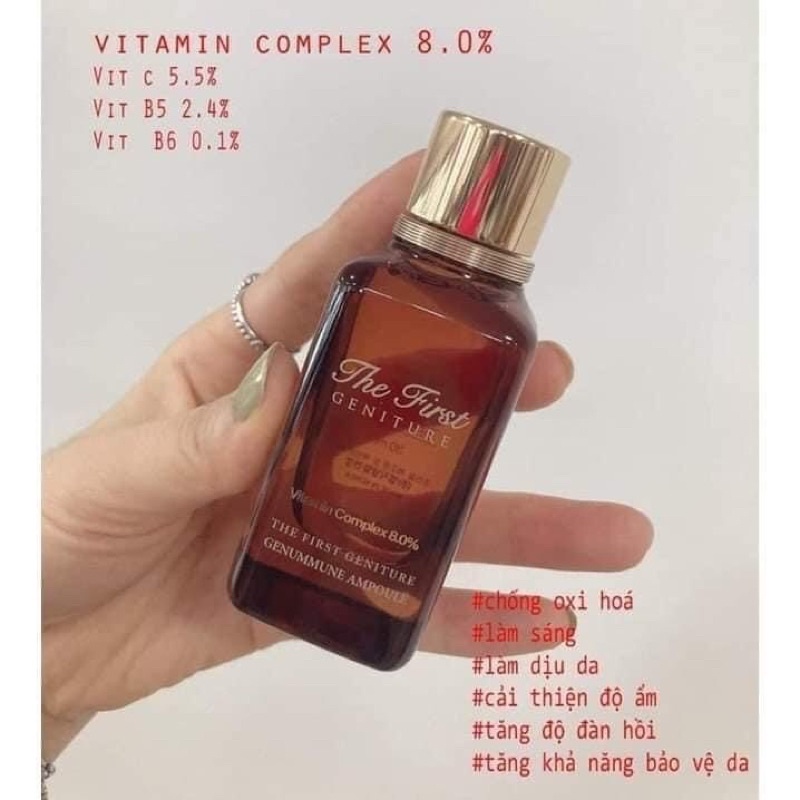 10 gói 1ml siêu tinh chất dưỡng trắng sáng da ohui the First Vitamin c nâng cơ, tăng đàn hồi cho da săn chắc sáng mịn