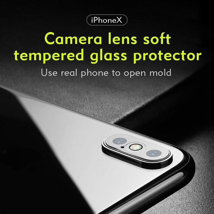 Miếng dán kính cường lực bảo vệ Camera Chính hãng Benks cho iPhone X / iPhone Xs / iPhone Xs Max mỏng 0.15mm