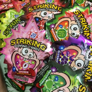 |Kẹo Nổ HongKong|Kẹo Nổ StriKing Poping Candy 30g( 20 gói x1,5g)