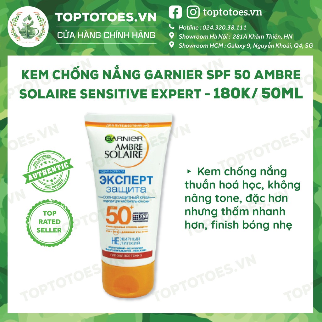 Kem/ Sữa chống nắng Garnier Ambre Solaire SPF 50+ chống nắng phổ rộng & chống nước | BigBuy360 - bigbuy360.vn