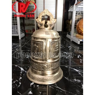 Chuông chùa đồng đỏ Huế cao 45 cm