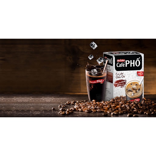 Hộp Cà Phê Phố Đen Đá MacCoffee - 10 Gói x 16g