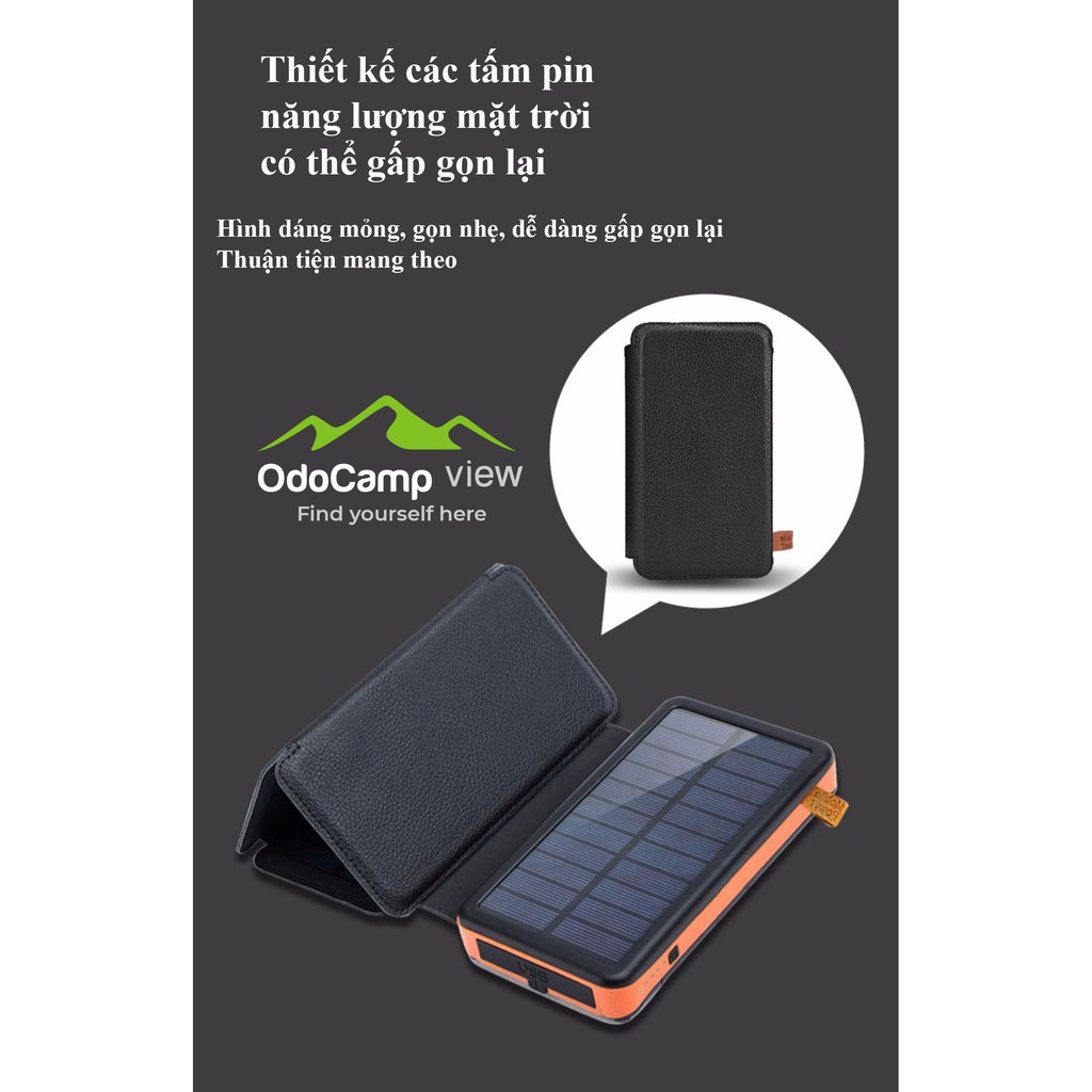 Sạc dự phòng năng lượng mặt trời Solar Mobile Power polymer 10000mAh
