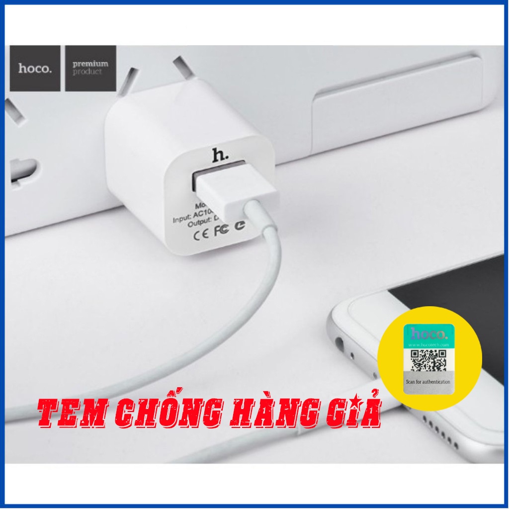 Củ Sạc 🔴FREESHIP🔴 Khi Nhập [DAU SAC] Cốc Sạc Hoco 1A SMART CHARGER UH102 chính hãng