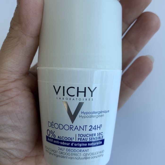 Lăn khử mùi Vichy Deodorant Anti Transpirant 50ml (lăn nách nắp trắng) 24h