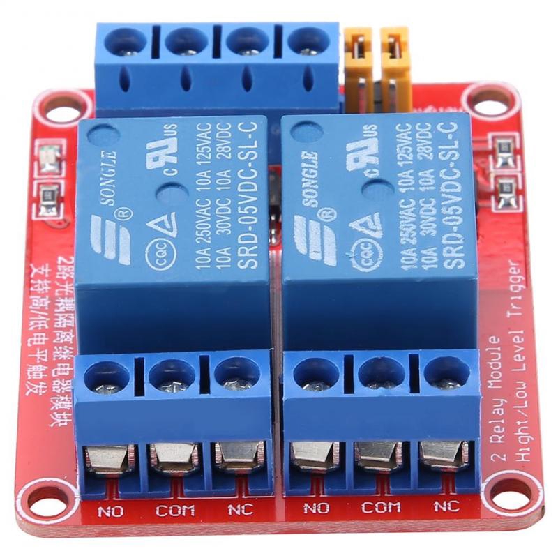 [Wholesale Price] Module rơle 2 kênh DC/AC 5V 12V 24V kèm opto cách ly kích hoạt mức thấp/cao chuyên dụng