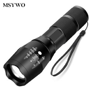 Telescopic Flashlight Long Range XML-T6 LED Torch Light Zoom For Camping Fine