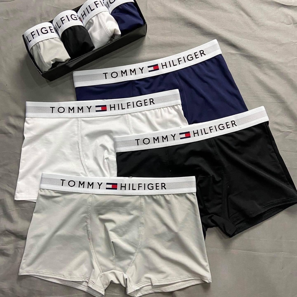 HỘP 4 QUẦN SỊP ĐÙI NAM TOMY , quần lót nam ,màu ngẫu nhiên ,boxer nam, chất liêu thun lạnh cao cấp , thoáng mát ,co giãn