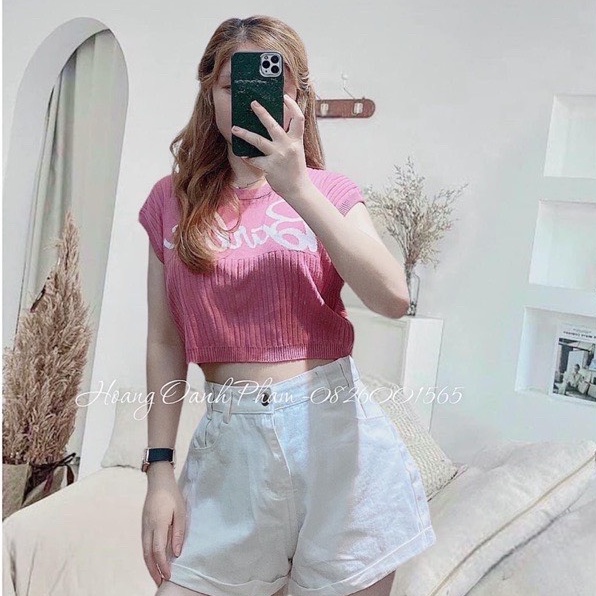 Áo croptop cách dơi babie vải tăm cao cấp Shynstores