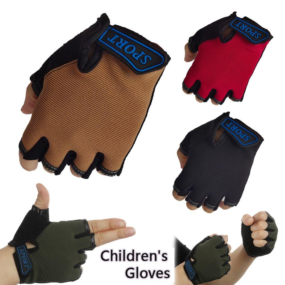Găng Tay Thể Thao Ngắn Chống Trượt Thoáng Khí Cho Trẻ Em
