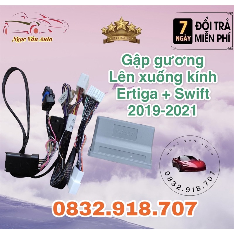 Tự động gập gương lên xuống kính Suzuki Ertiga + Swift 2019 - 2021 Hãng TPH