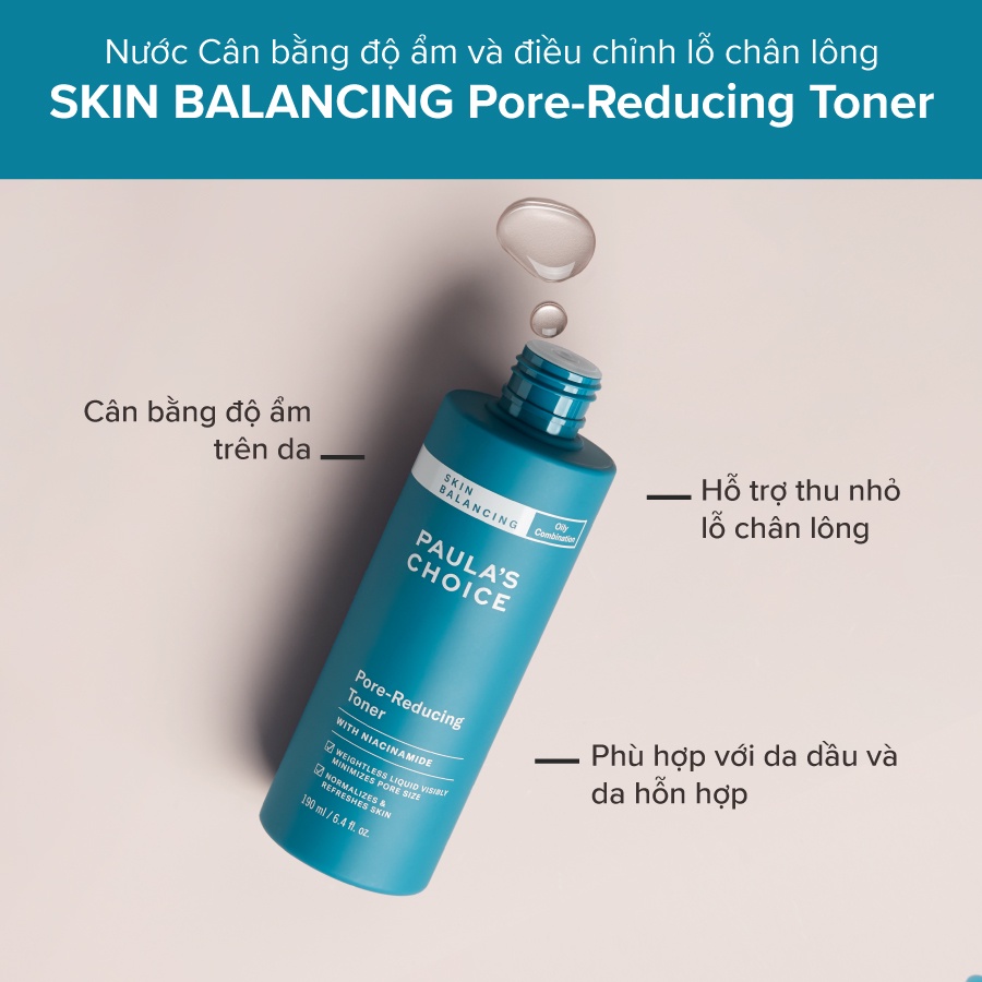[190ml] Toner cân bằng da Paula's Choice Skin Balancing Pore-Reducing Toner