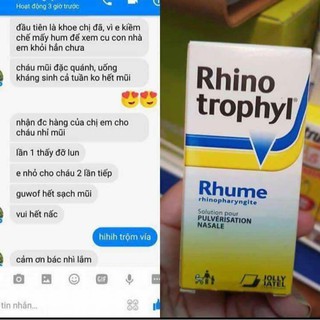 Nhỏ mũi rhinotrophyl của pháp 20ml