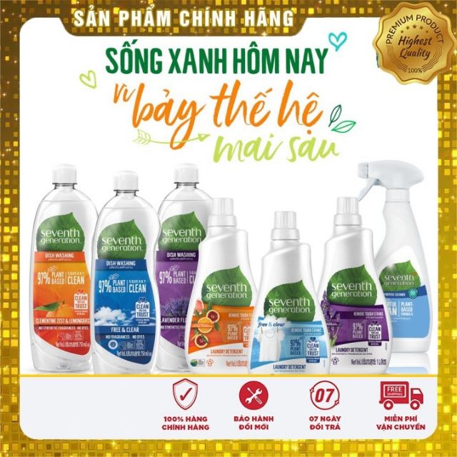 Nước rửa chén seventh generation 750ml