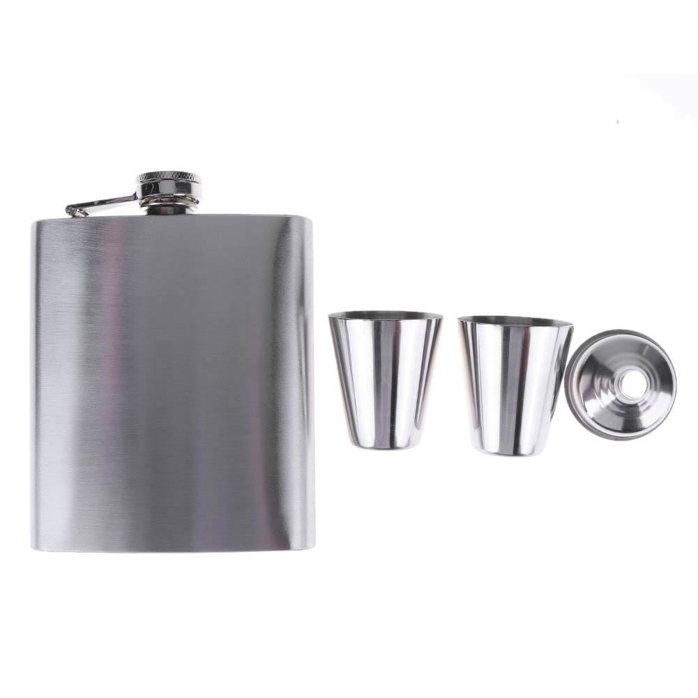 Bình đựng rượu bằng thép không gỉ 7oz tích hợp ly rượu và chiếc phễu